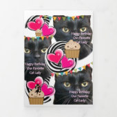 Happy Birthday Cat Lady Card, Katze Lady Dreifach Gefaltete Karte (Cover)