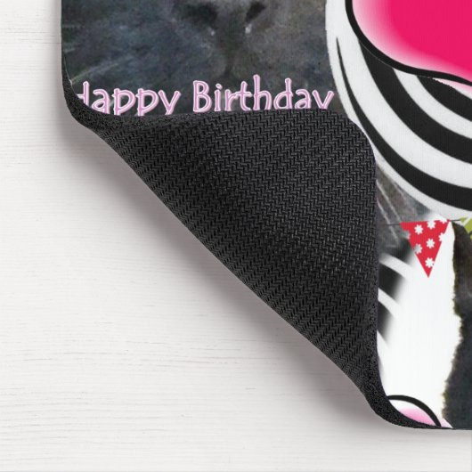 Happy Birthday Cat Lady Mouse Pad Mousepad (Ecke)