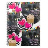 Happy Birthday Cat Lady Notebook Notizblock (Vorderseite)