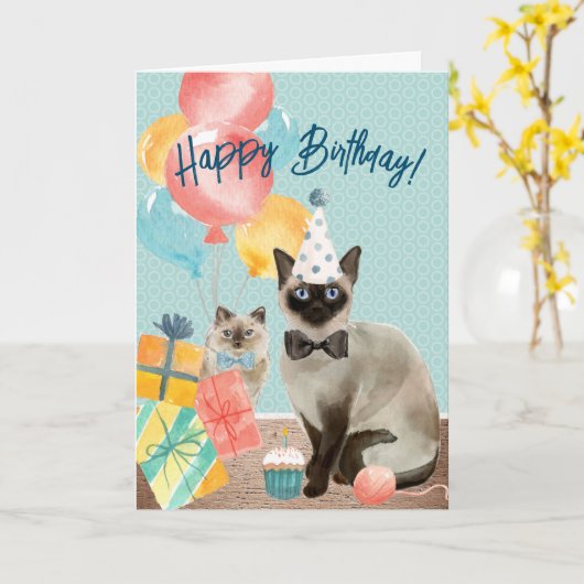 Happy Birthday Cat Lover | Funny Edith Text Karte (Gelbe Blume)