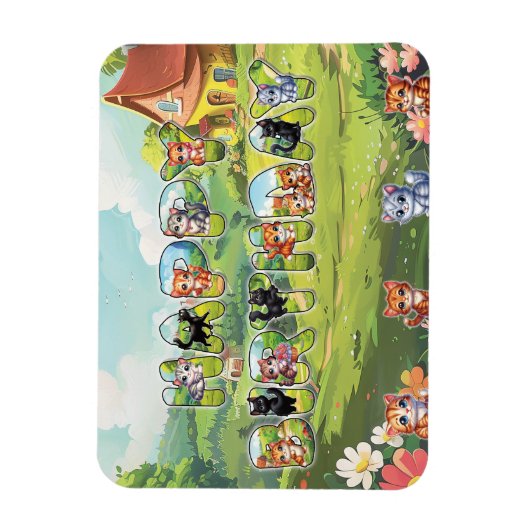 Happy Birthday Cat Magnet für Katzen Liebhaber (Vertikal)