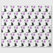 Happy Birthday Cat mit Balloon Geschenkpapier (Flach)