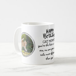 Happy Birthday CAT Mommy - Hinzufügen von 2 FOTOS  Kaffeetasse