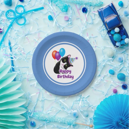 Happy Birthday Cat Pappteller (Party)