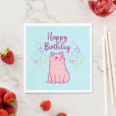Happy Birthday Cat Serviette (Beispiel)