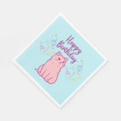 Happy Birthday Cat Serviette (Ecke)