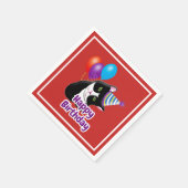 Happy Birthday Cat Serviette (Ecke)