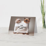 Happy Birthday Cats for Sister Karte<br><div class="desc">Zwei persische Katzen sind humorvoll gequetscht in ein weißes Single Shirt,  das lautet "UNSER GEHEN ZU SHIRT mit verärgerten Ausdrücken auf ihren Gesichtern. Kann zum Geburtstag eines jeden Geschwisters verwendet werden. Text ist bearbeitbar.</div>