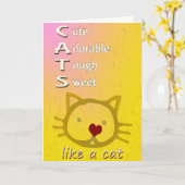 Happy Birthday Cats Karte (Gelbe Blume)