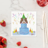 Happy Birthday Cavalier King Charles Cake Serviette (Beispiel)