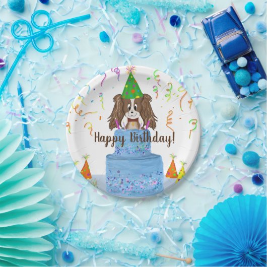 Happy Birthday Cavalier King Charles Spaniel Cake Pappteller (Party)