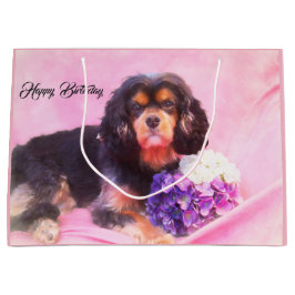 Happy Birthday Cavalier King Charles Spaniel Große Geschenktüte