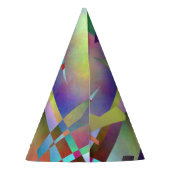 Happy Birthday Celebration Abstract Pattern Partyhütchen (Rückseite)