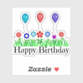 Happy Birthday Celebration Aufkleber (Blatt)