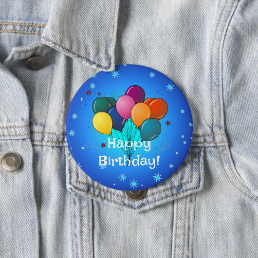 Happy Birthday celebration balloons, Button (Beispiel)