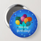Happy Birthday celebration balloons, Button (Vorne & Hinten)