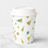 Happy Birthday Celebration Balloons & Hats Pattern Pappbecher (Links)