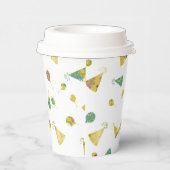 Happy Birthday Celebration Balloons & Hats Pattern Pappbecher (Rechts)