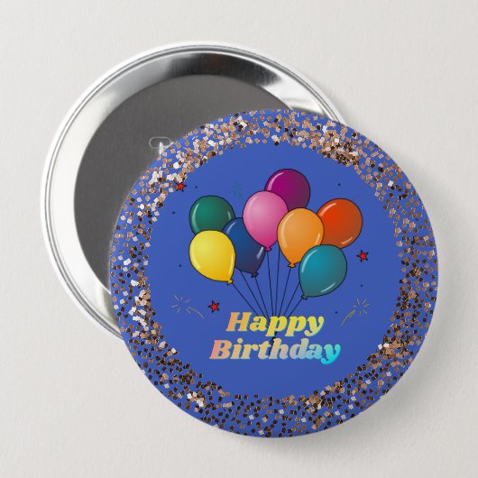 Happy Birthday Celebration Button (Vorne & Hinten)