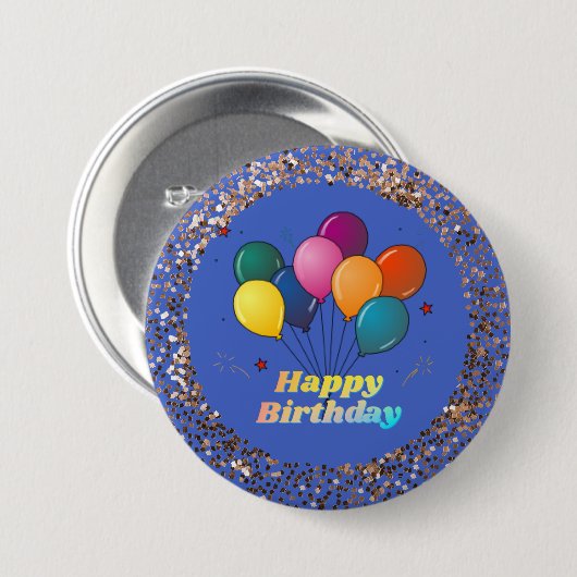 Happy Birthday Celebration Button (Vorne & Hinten)