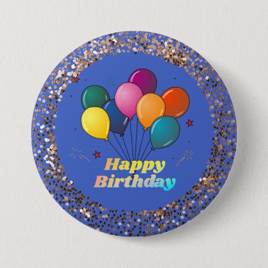 Happy Birthday Celebration Button (Vorderseite)