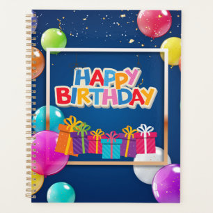 Happy Birthday Celebration Calendar Planner Planer