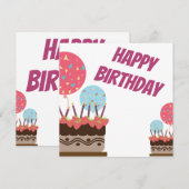 Happy Birthday Celebration Card (Vorne/Hinten)