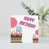 Happy Birthday Celebration Card (Stehend Vorderseite)