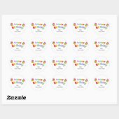 Happy Birthday Celebration Customizable Runder Aufkleber (Blatt)