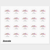 Happy Birthday Celebration Customizable Runder Aufkleber (Blatt)