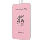 Happy Birthday Celebration Dancers Pink Autolufterfrischer (Links)