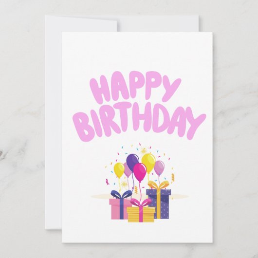 🎉 Happy Birthday Celebration Design 🎈 Einladung (Vorderseite)