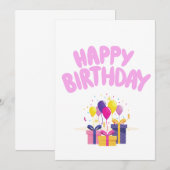 🎉 Happy Birthday Celebration Design 🎈 Einladung (Vorne/Hinten)