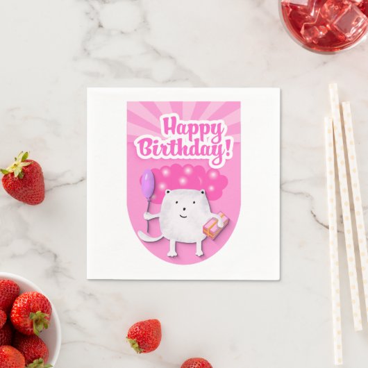Happy Birthday Celebration Design Serviette (Beispiel)