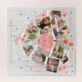 Happy Birthday Celebration Foto Scrapbook Herz Puzzle (Horizontal)