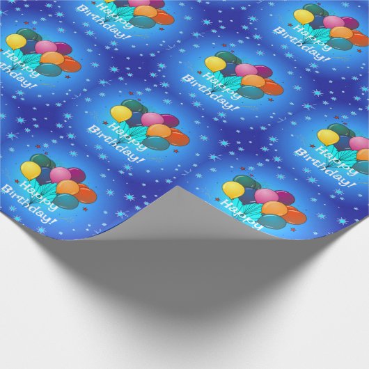 Happy Birthday Celebration Geschenkpapier (Ecke)
