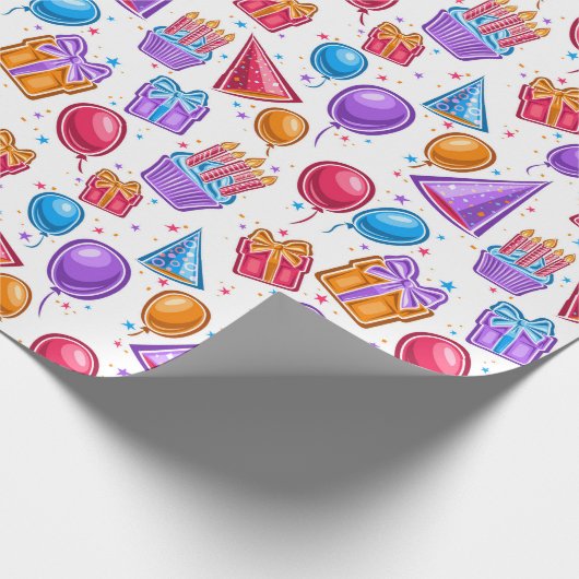 Happy Birthday Celebration Geschenkpapier (Ecke)