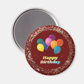 Happy Birthday Celebration Magnet (Vorderseite/Rückseite)