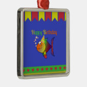 Happy Birthday Celebration Ornament Aus Metall (Rechts)
