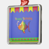 Happy Birthday Celebration Ornament Aus Metall (Links)