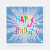 Happy Birthday Celebration Paper Napkins Serviette (Vorderseite)