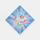 Happy Birthday Celebration Paper Napkins Serviette (Ecke)