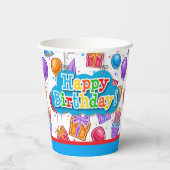 Happy Birthday Celebration  Pappbecher (Rückseite)