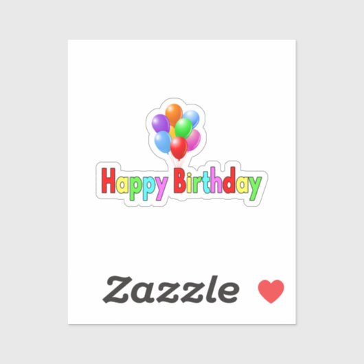 Happy Birthday Celebration Party Aufkleber (Blatt)