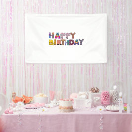Happy Birthday Celebration Party Banner