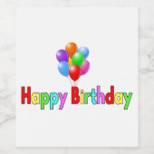 Happy Birthday Celebration Party Weinetikett (Einzelnes Label)