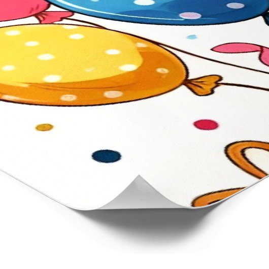 Happy Birthday Celebration Poster (Ecke)