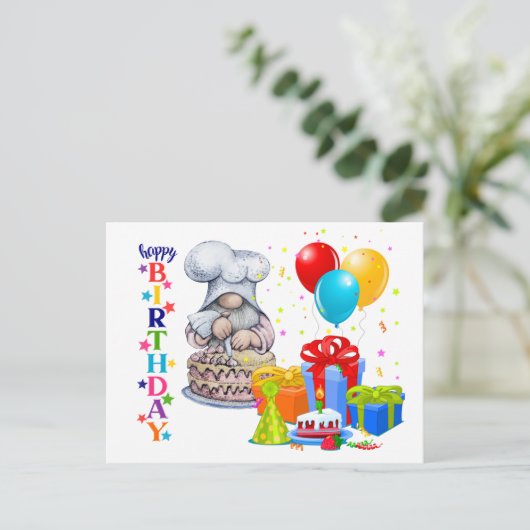 Happy Birthday Celebration Postkarte (Stehend Vorderseite)