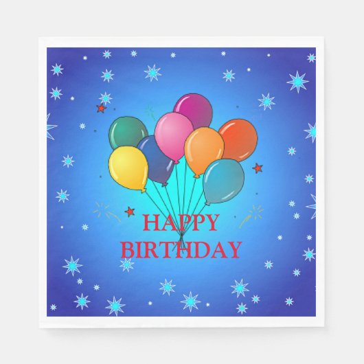 Happy Birthday Celebration Serviette (Vorderseite)