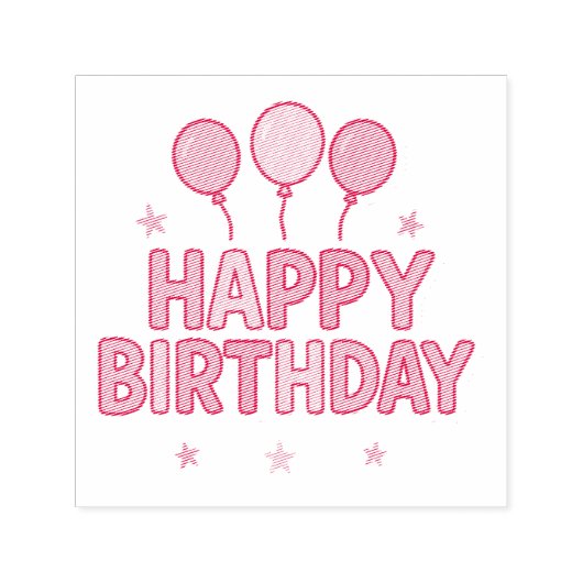 Happy Birthday Celebration Sticker Permastempel (Design)